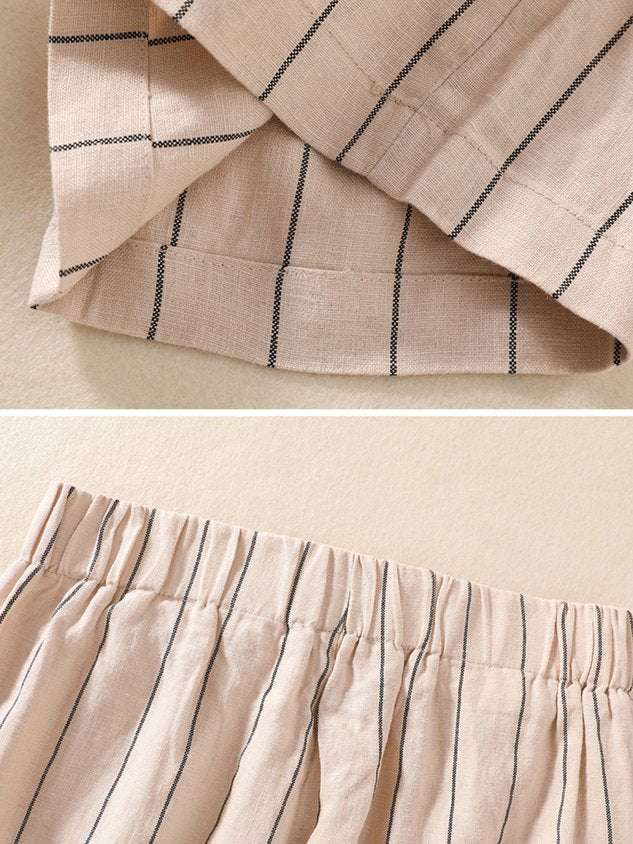 Women Striped Long Pants Casual Spring/Fall Trousers